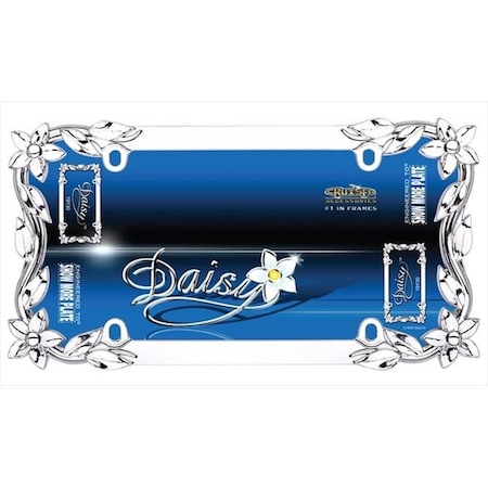 Cruiser Accessories Cruiser Accessories 19130 Daisy License Plate Frame; Chrome And Painted 19130